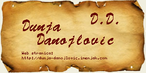 Dunja Danojlović vizit kartica